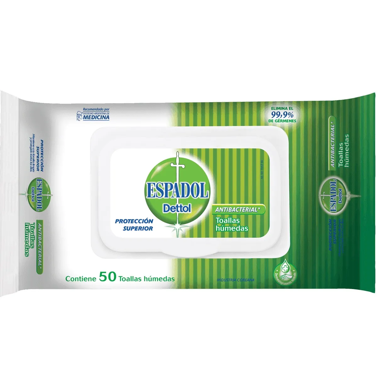 Toallas Húmedas Espadol Dettol Antibacteriales Original