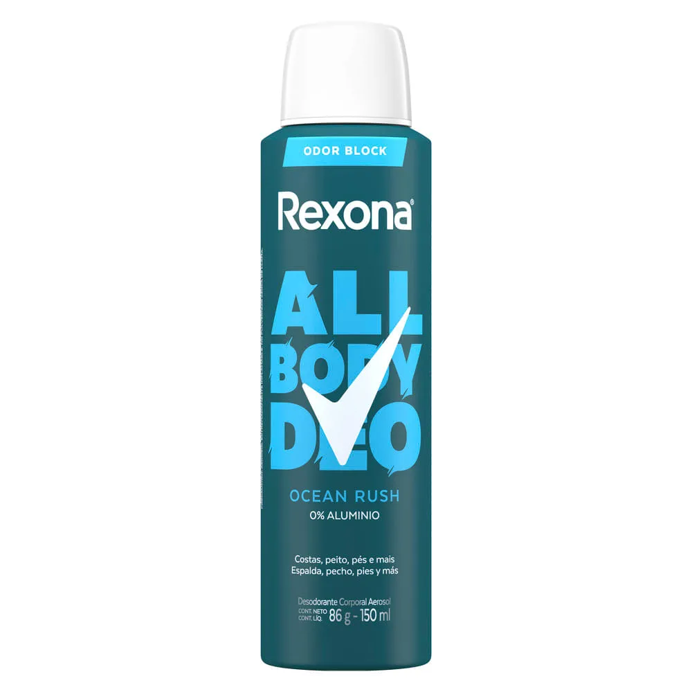 Desodorante Antitranspirante REXONA All Body Deo Ocean Rush x 150 ml