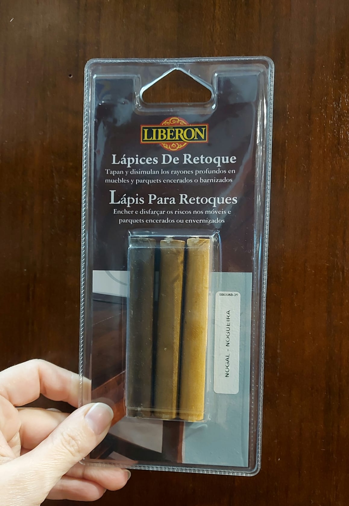 Libéron Lápices de Retoque para Madera Roble Nogal. 3 x 10 ml.