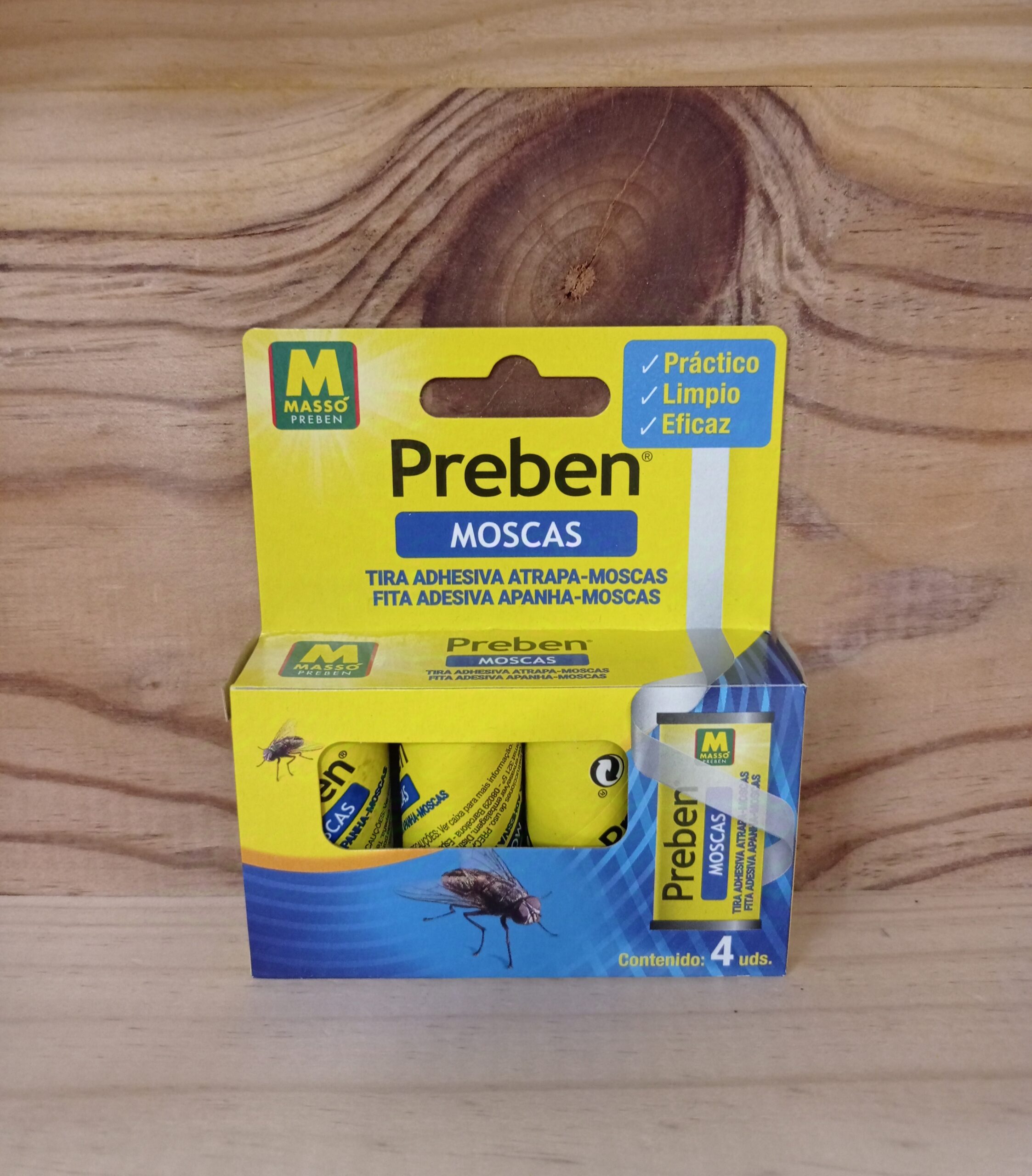 Preben Moscas – Tiras adhesivas atrapa-moscas x 4